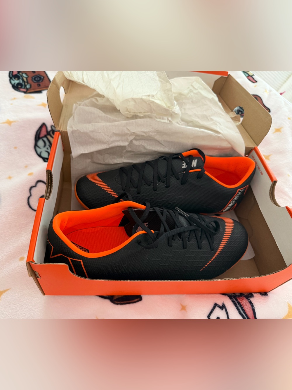 Nike Mercurial Vapor 12 Academy MG Soccer Cleats Black Orange